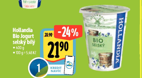 Bílý jogurt selský bio Hollandia