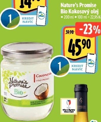 Kokosový olej bio Nature'