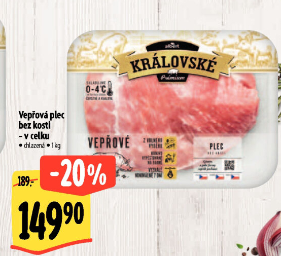 Královská vepřová plec bez kosti Premium Albert