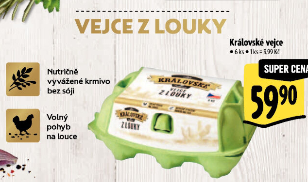 Královské vejce z louky Albert