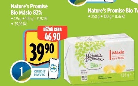 Máslo bio Nature'