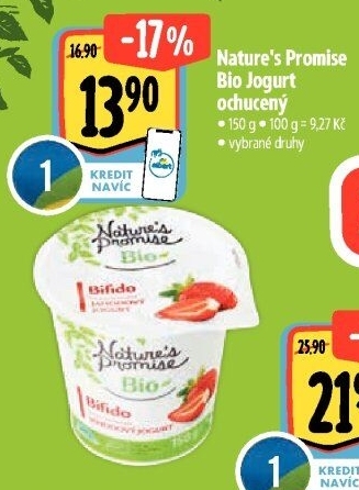 Ochucený jogurt bio Nature'