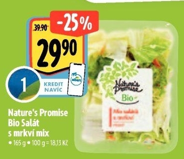 Salát s mrkví mix bio Nature'