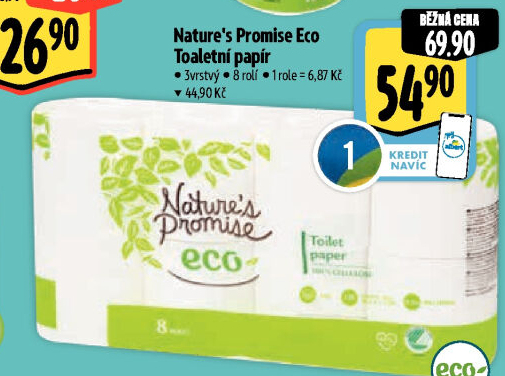 Toaletní papír 3vrstvý Eco Nature'