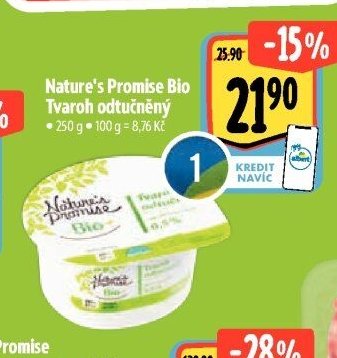 Nature's Promise Bio Tvaroh odtučněný
