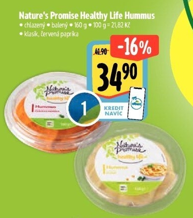 Hummus s červenou paprikou Healthy life Nature'