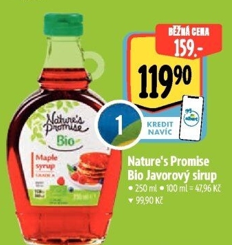 Javorový sirup bio Nature'