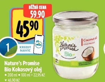 Kokosový olej bio Nature'
