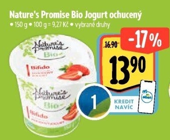 Ochucený jogurt bio Nature'