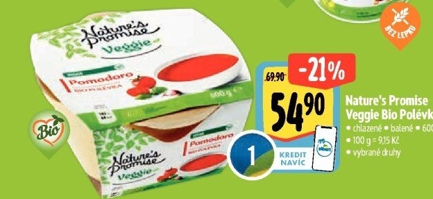 Polévky veggie bio Nature'