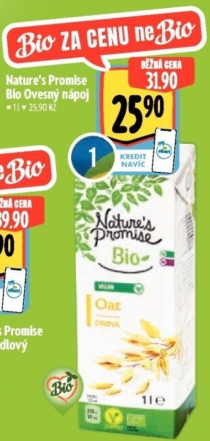 Rostlinný nápoj ovesný bio Nature'