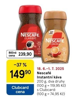 Instantní kávy Nescafé