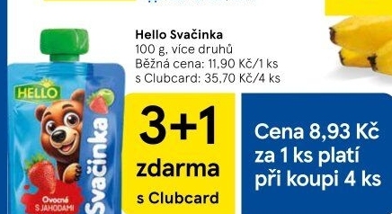 Ovocná kapsička Svačinka Hello