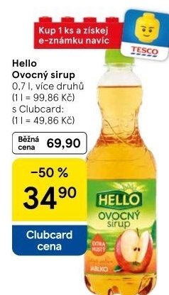 Sirup ovocný Hello