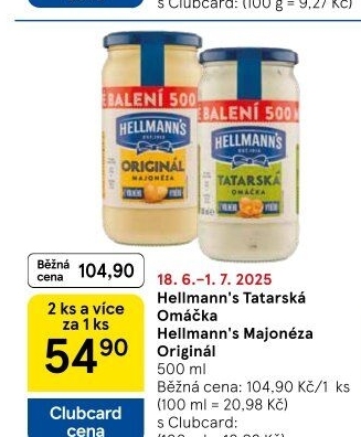 Tatarská omáčka Hellmann'