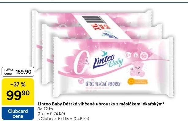 Vlhčené ubrousky dětské Linteo Baby