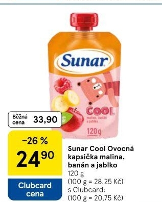 Kapsička do ručičky Ovocné pyré Cool Sunar