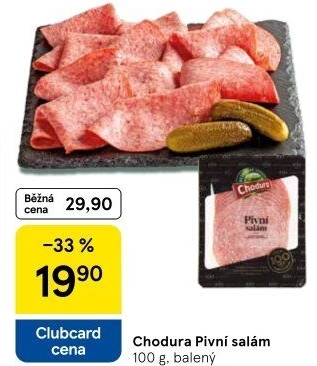 Salám pivní Beskydské uzeniny Chodura