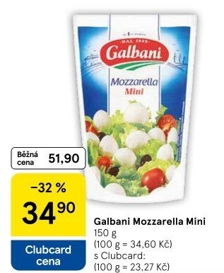 Sýr Mozzarella Galbani mini