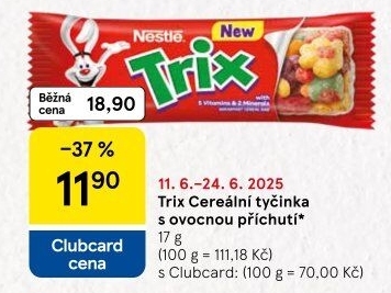 Tyčinka cereální Trix Nestlé