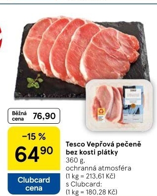 Vepřová pečeně bez kosti Tesco