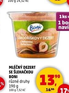 Dezert mléčný se šlehačkou Boni