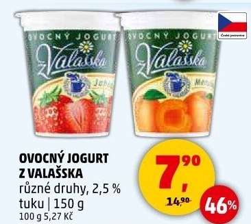 Jogurt ovocný z Valašska Mlékárna Valašské Meziříčí