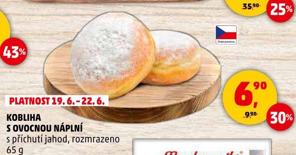 Kobliha s ovocnou náplní