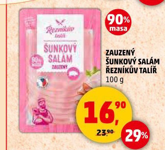 Salám šunkový zauzený Řezníkův talíř