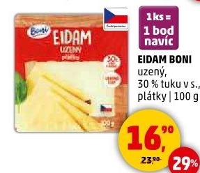 Sýr Eidam uzený 30% Boni