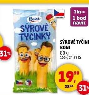 Sýrové tyčinky pro děti Boni