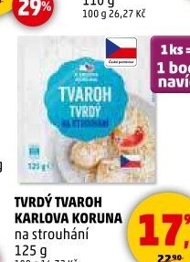 Tvaroh tvrdý na strouhání Karlova Koruna