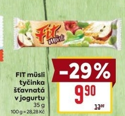 Müsli tyčinka v jogurtu Fit