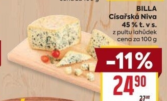 Sýr Niva císařská 45% Billa