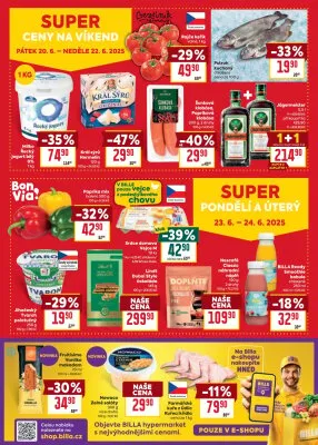 akční leták BILLA 18.6.2025-24.6.2025