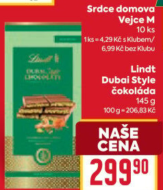Čokoláda Dubai style Lindt