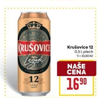 Pivo světlý ležák Královský 12° Krušovice