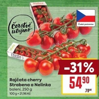 Rajčata cherry keříková Čerstvě utrženo