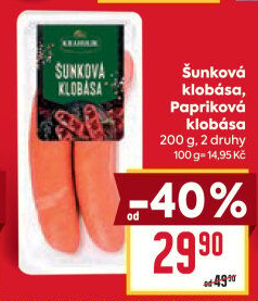 Šunková klobása Krahulík