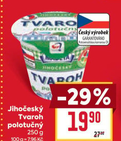 Tvaroh polotučný Jihočeský Madeta