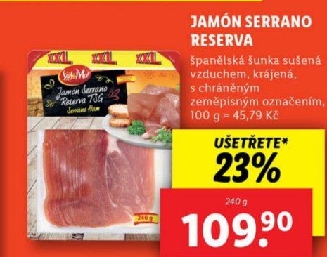 Šunka Gran Reserva Jamón Serrano Sol&amp