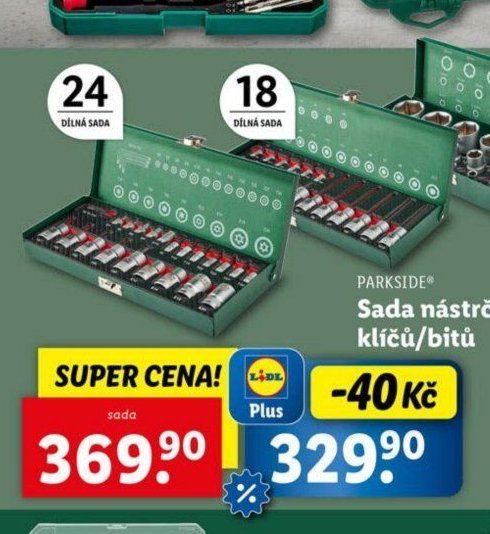 Parkside Sada nástrčných klíčů/bitů