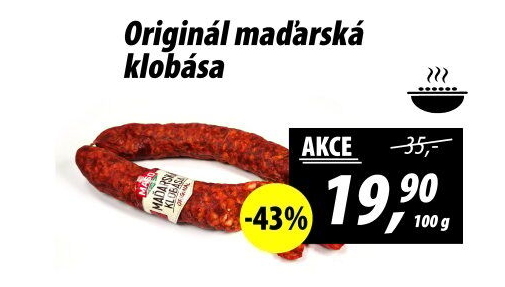 Maďarská klobása originál Příbramská uzenina