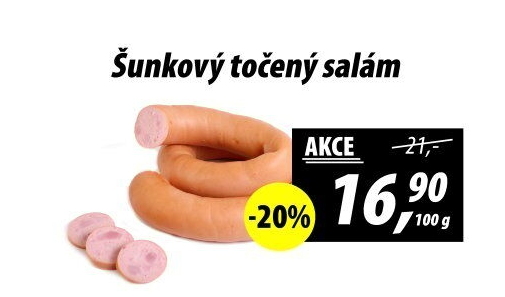 Salám šunkový točený