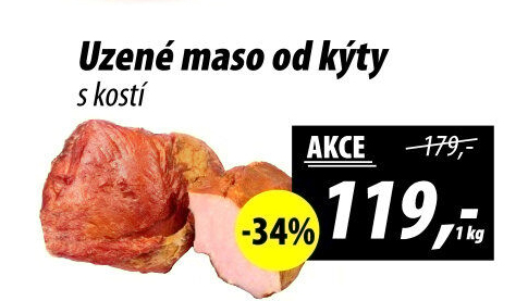 Uzené maso od kýty s kostí