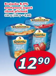 Jogurt smetanový ochucený Krajanka