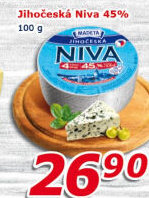 Sýr Niva Jihočeská 45% Madeta
