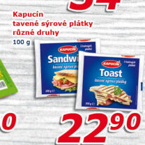Sýr tavený plátky Kapucín