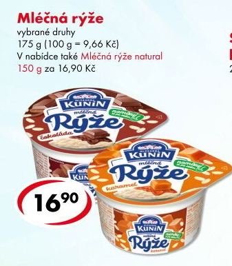 Mléčná rýže Mlékárna Kunín