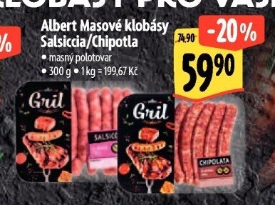 Klobásy Salsiccia Albert Gril